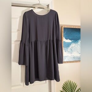 ASOS Long Sleeve Dress in Dark Gray
